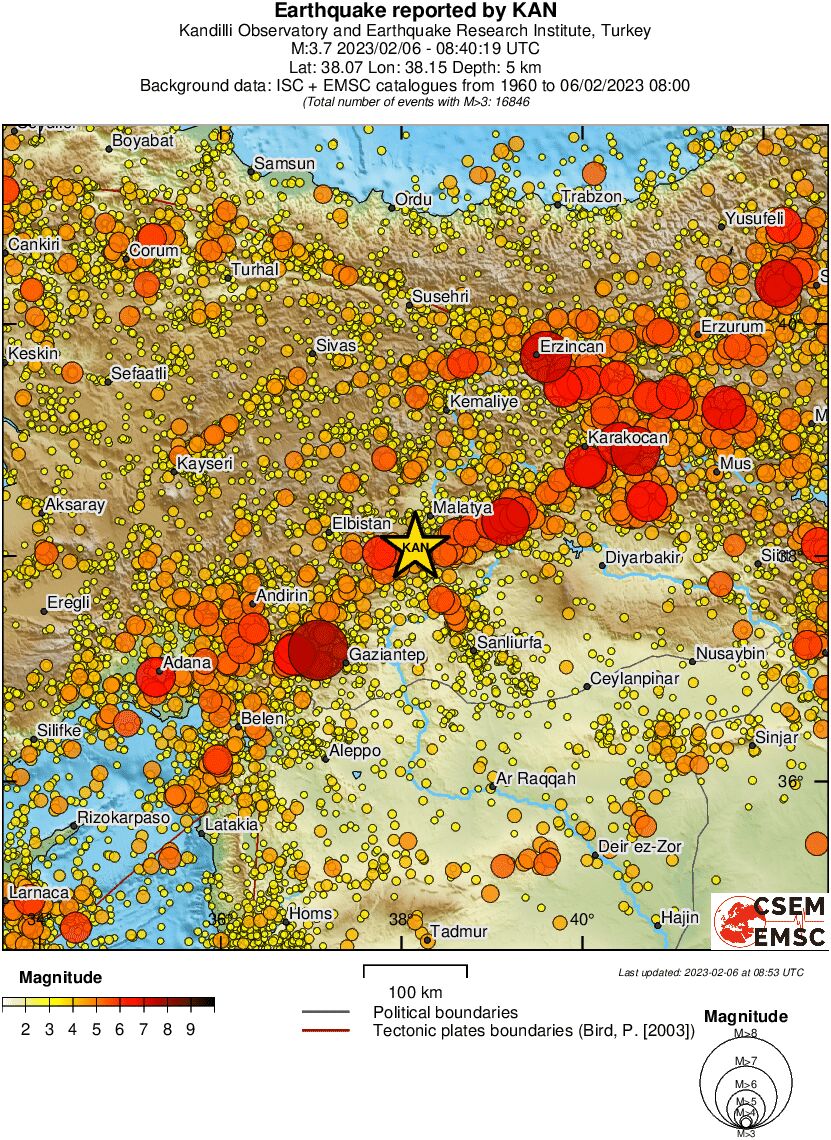 regional magnitude historical seismicity