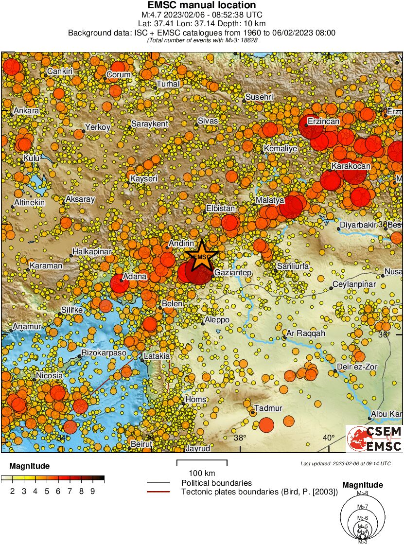regional magnitude historical seismicity
