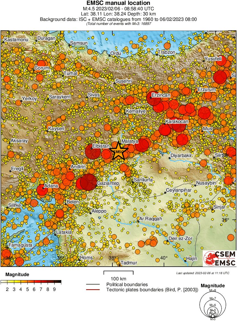 regional magnitude historical seismicity