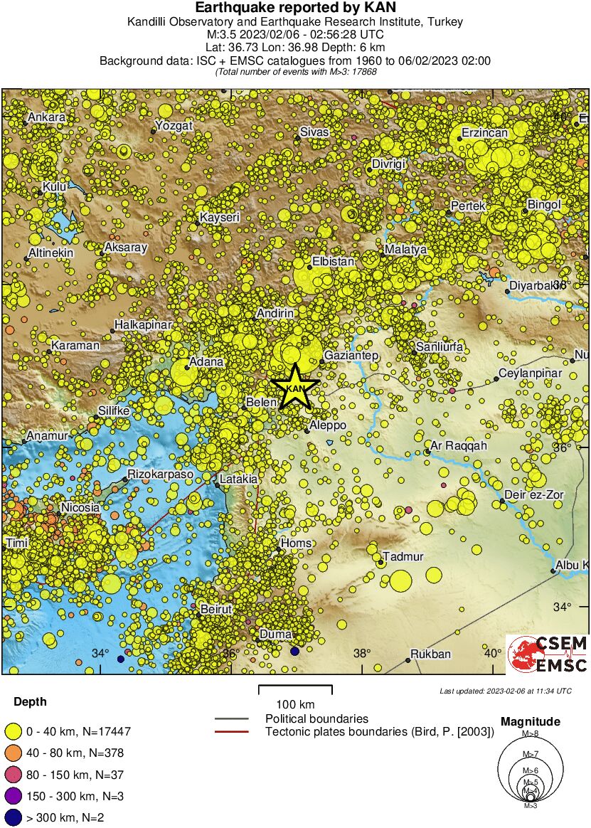 regional historical seismicity