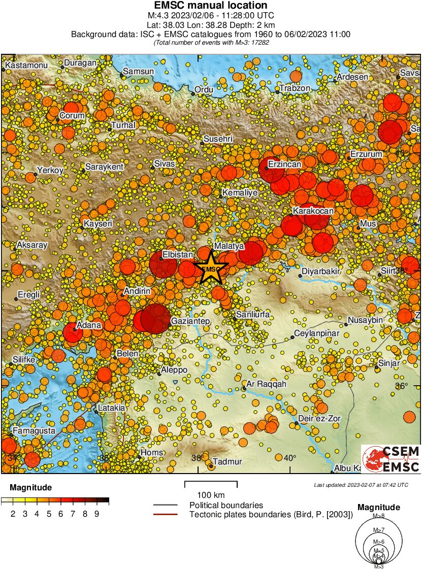 regional magnitude historical seismicity