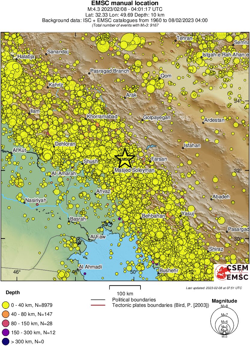 regional historical seismicity
