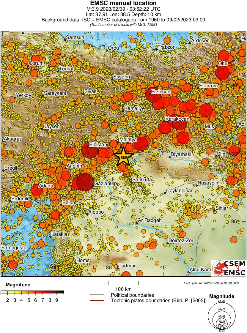 regional magnitude historical seismicity