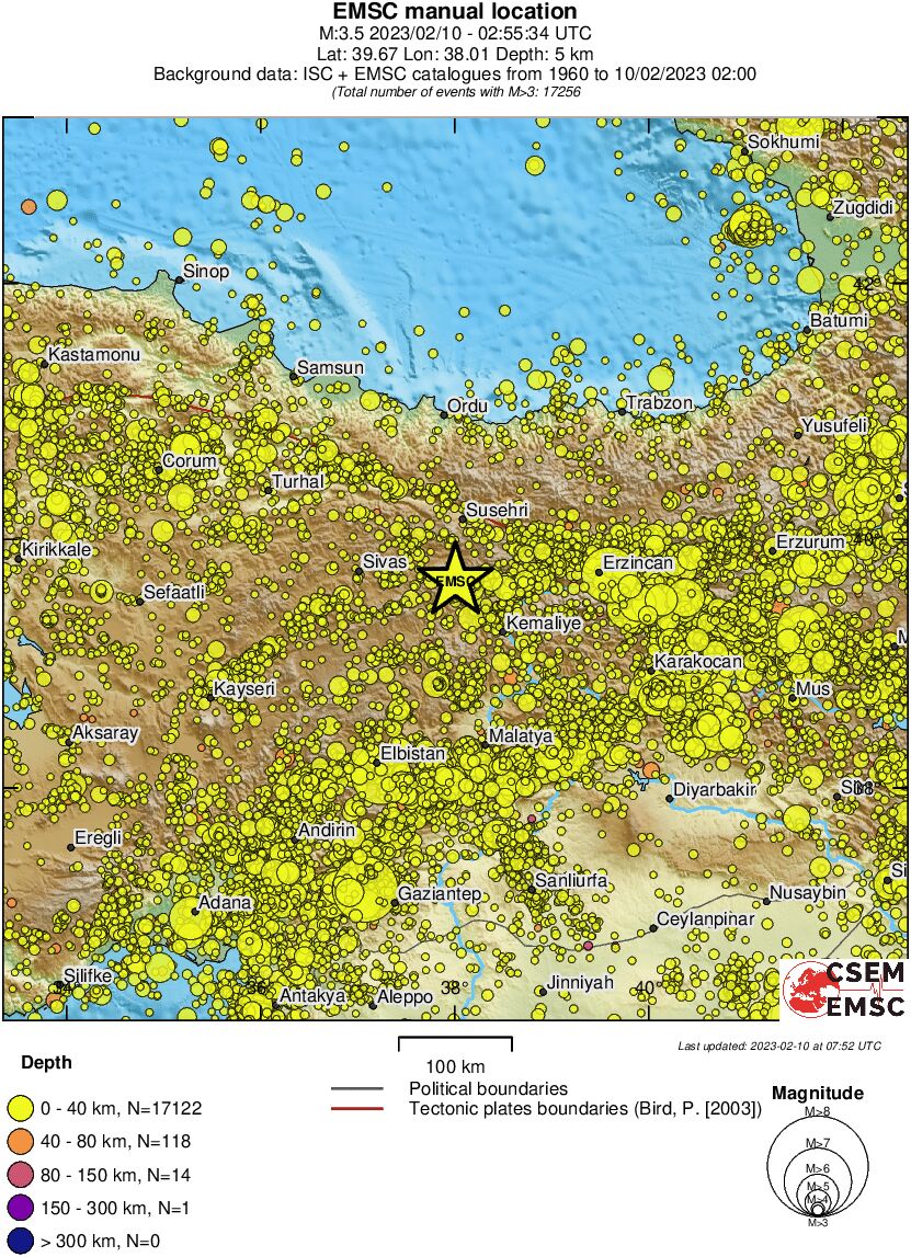regional historical seismicity