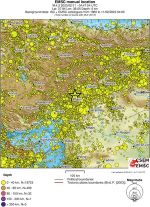 regional historical seismicity
