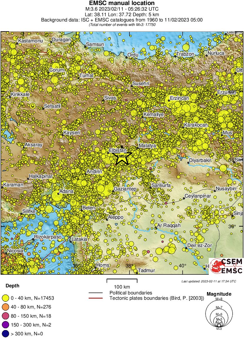 regional historical seismicity