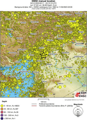 regional historical seismicity