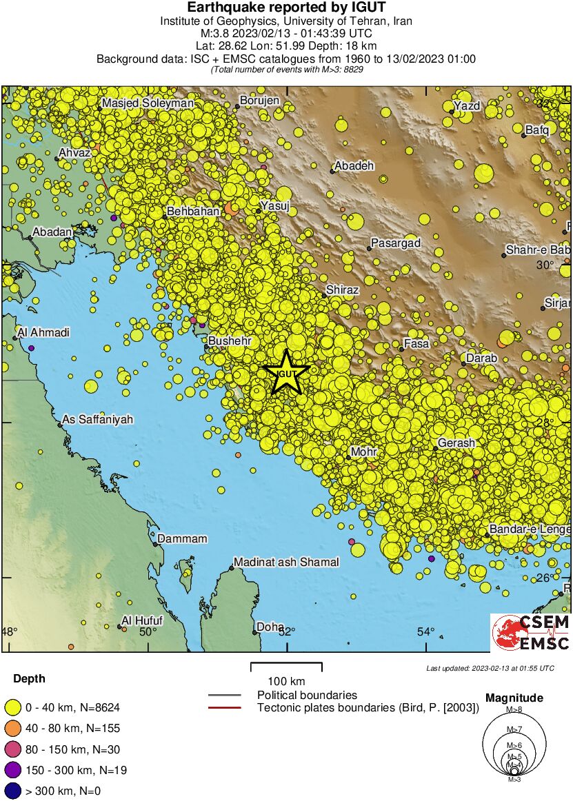 regional historical seismicity