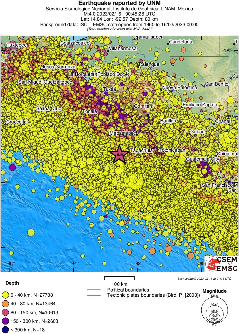regional historical seismicity