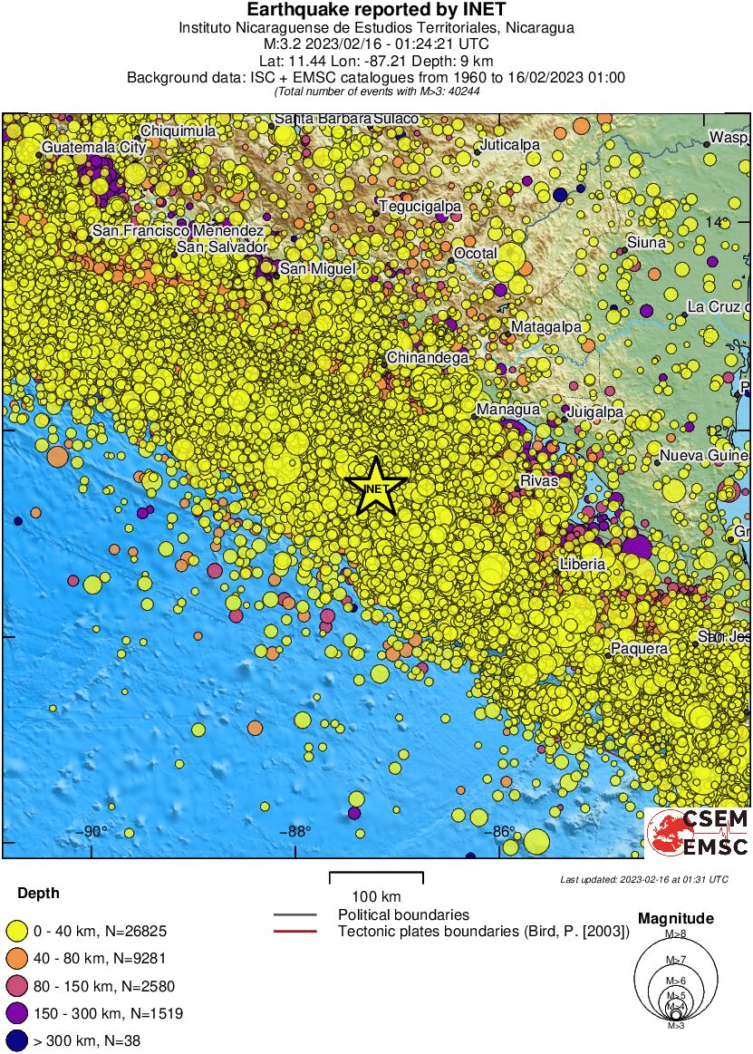 regional historical seismicity