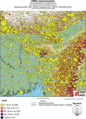 regional historical seismicity