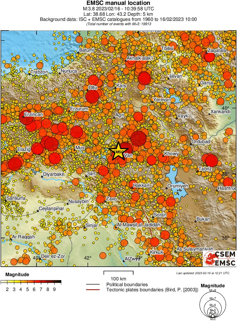 regional magnitude historical seismicity