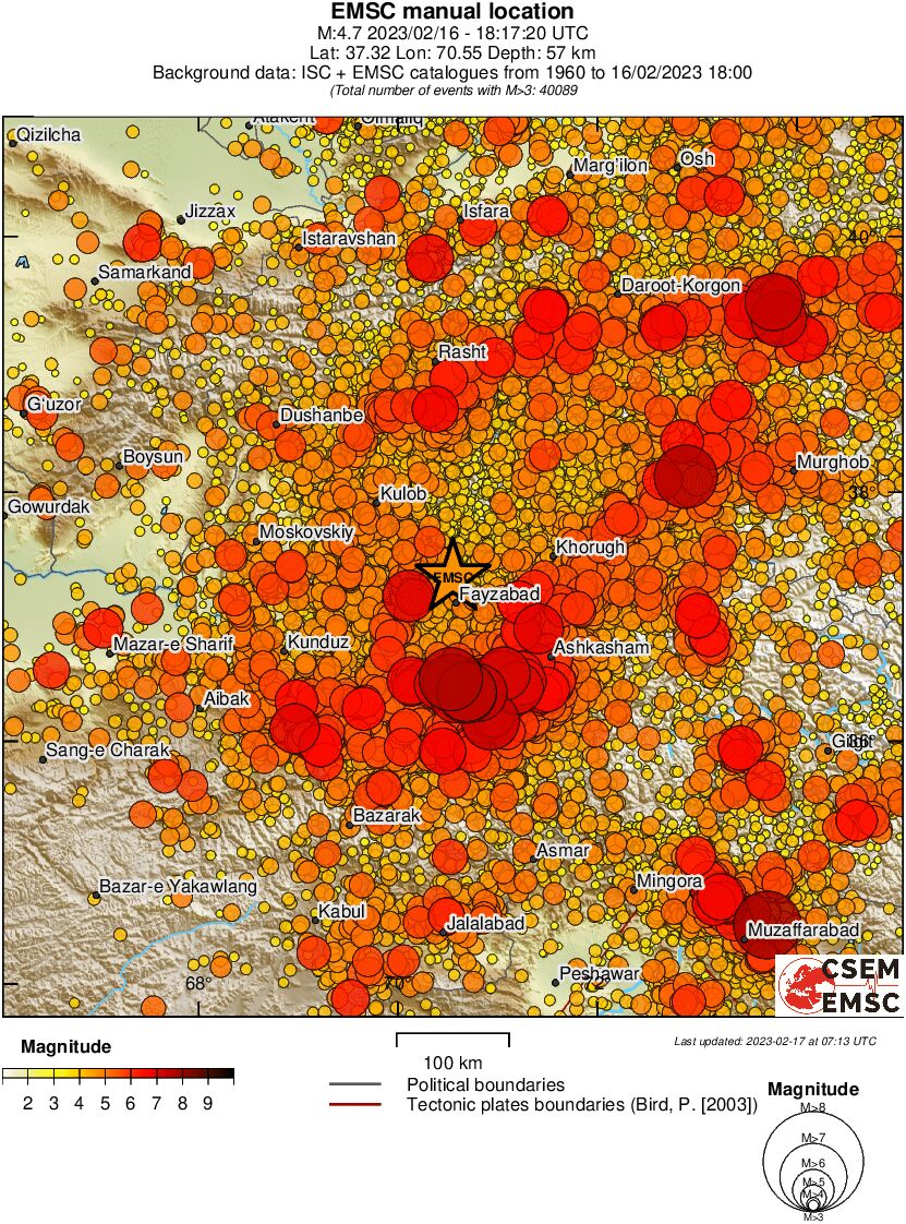regional magnitude historical seismicity