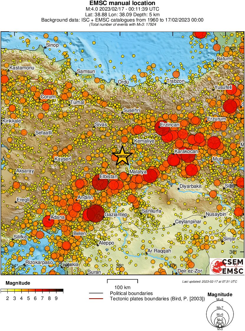 regional magnitude historical seismicity