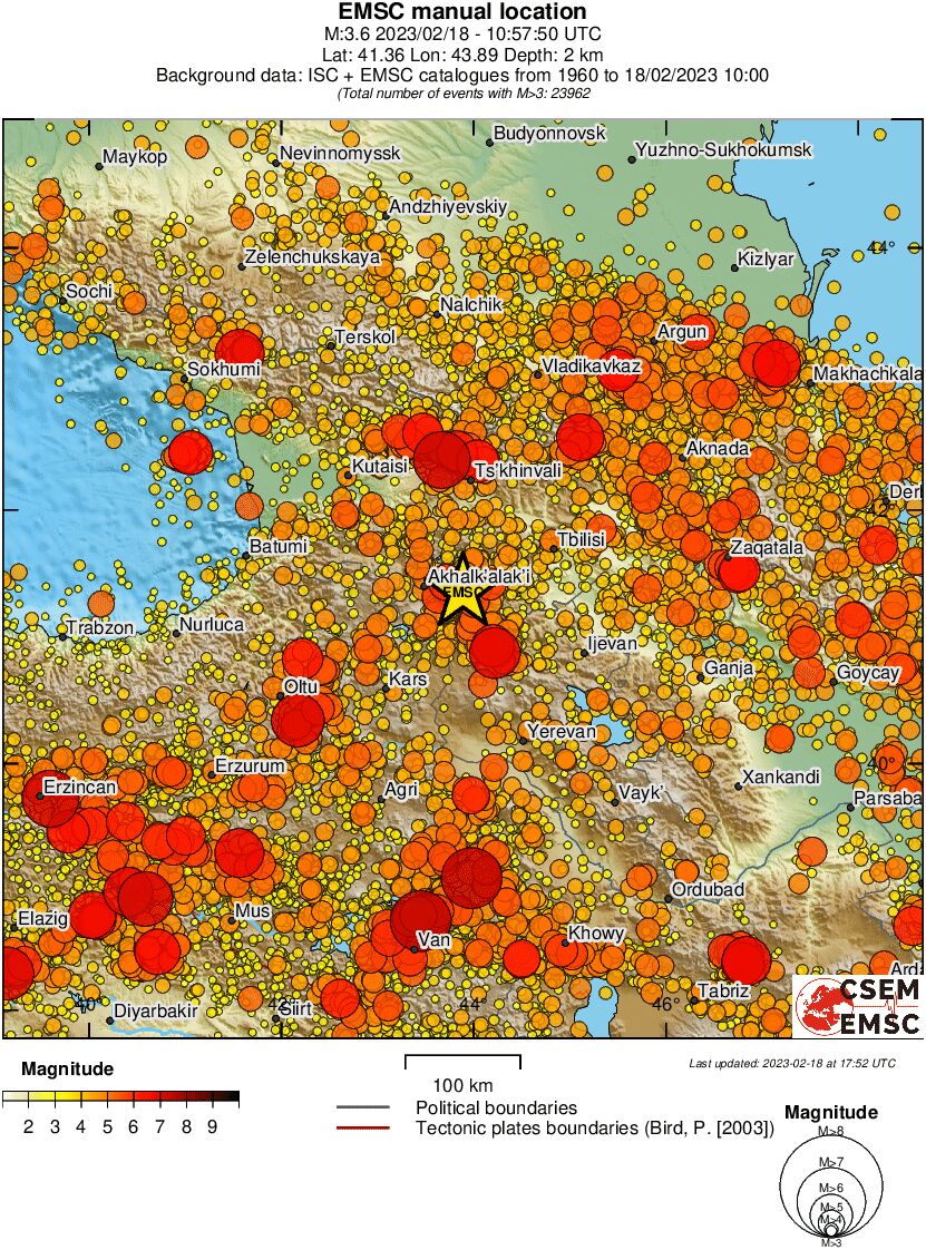 regional magnitude historical seismicity