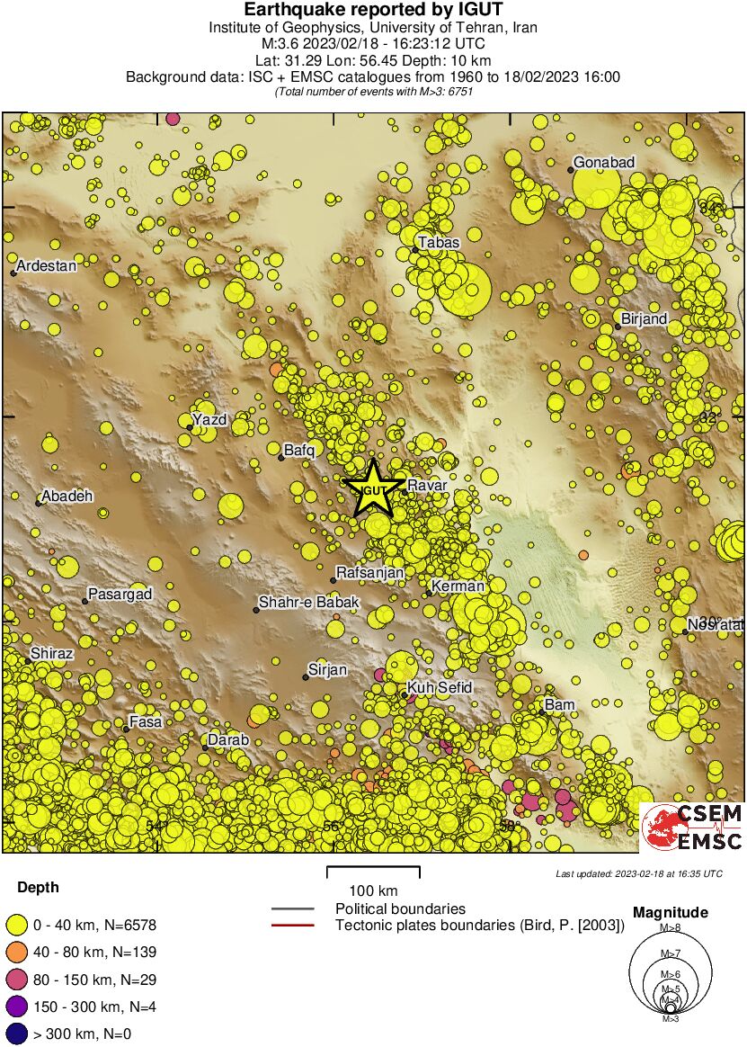 regional historical seismicity