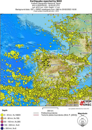 wide historical seismicity