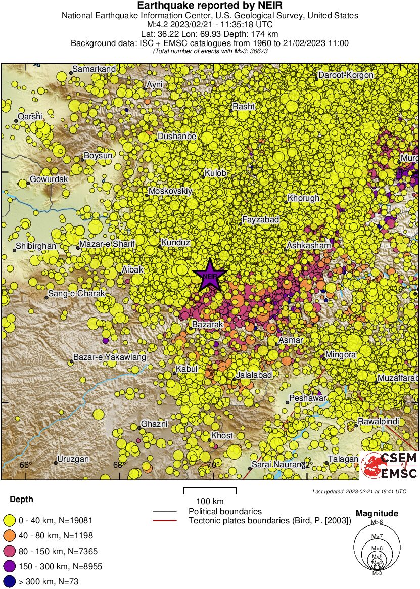 regional historical seismicity