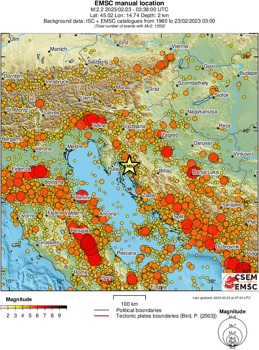 regional magnitude historical seismicity