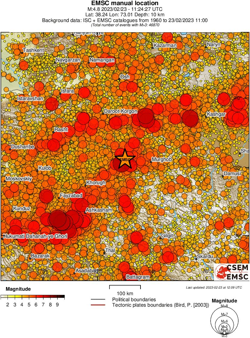 regional magnitude historical seismicity