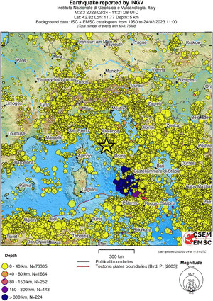 wide historical seismicity
