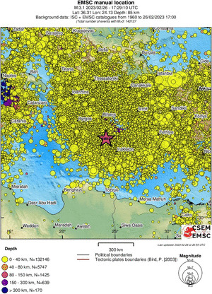 wide historical seismicity