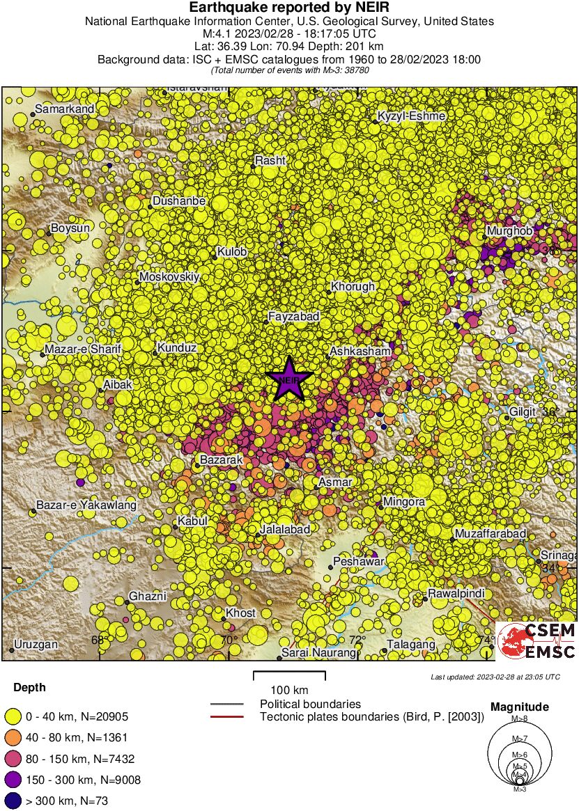 regional historical seismicity