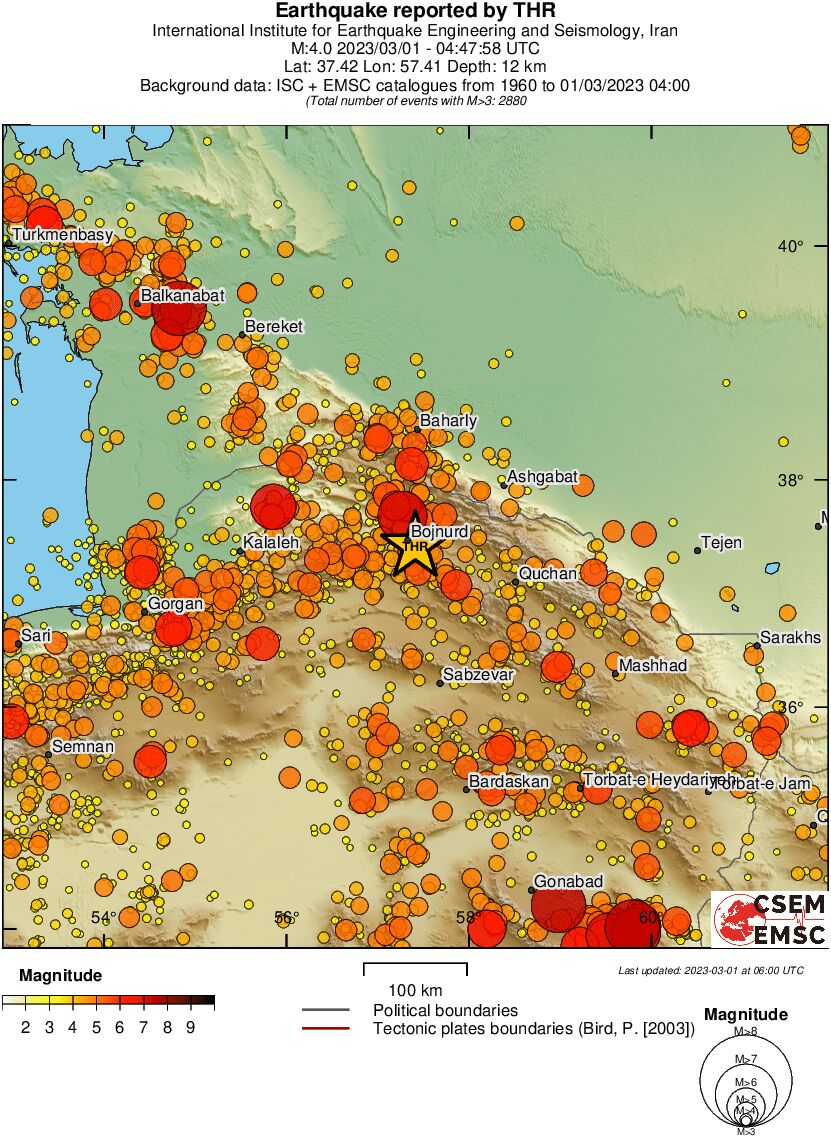 regional magnitude historical seismicity