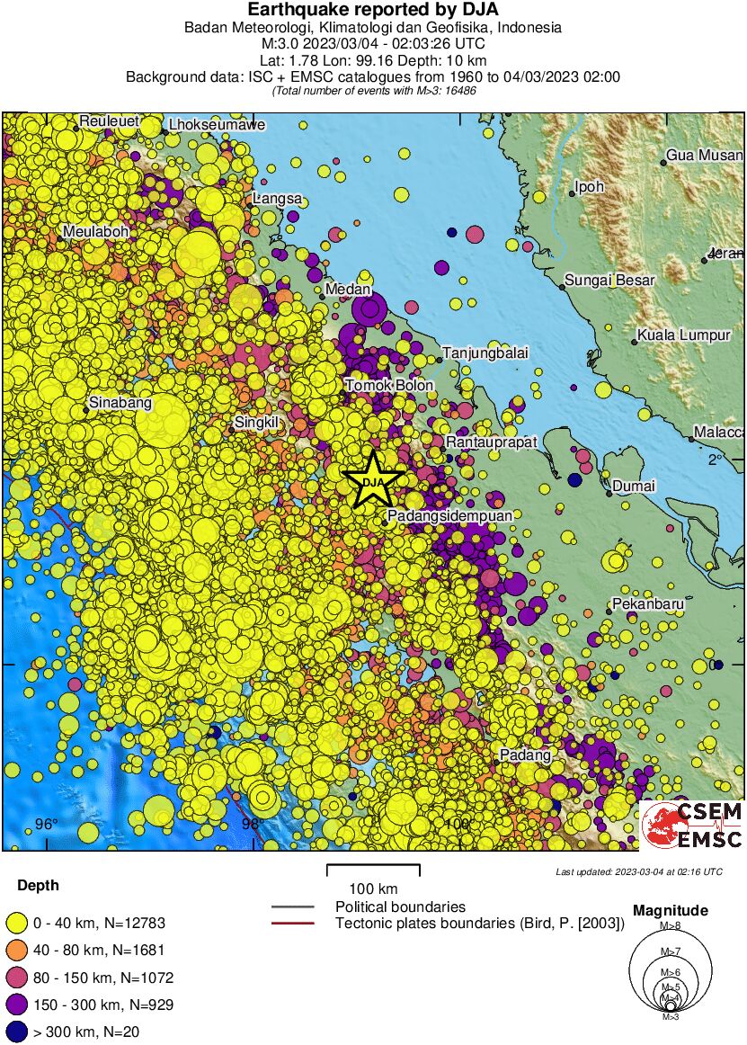regional historical seismicity