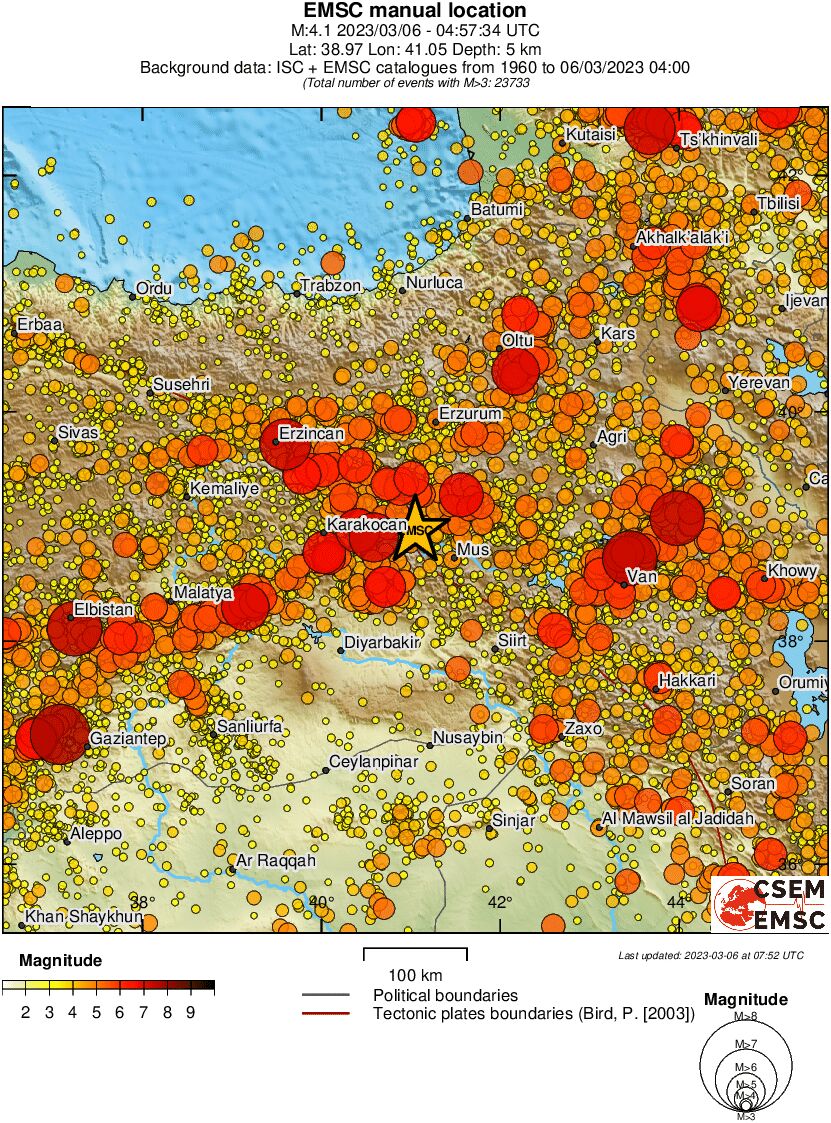 regional magnitude historical seismicity