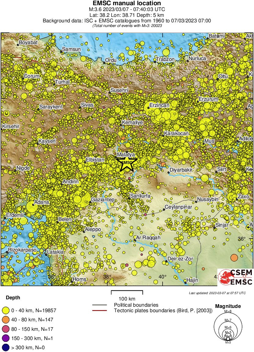 regional historical seismicity