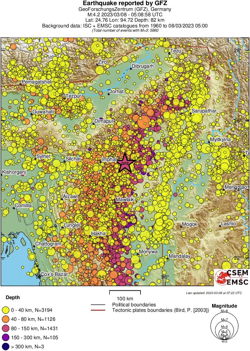 regional historical seismicity