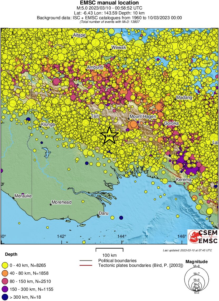 regional historical seismicity