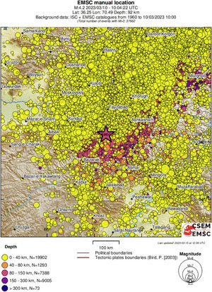 regional historical seismicity