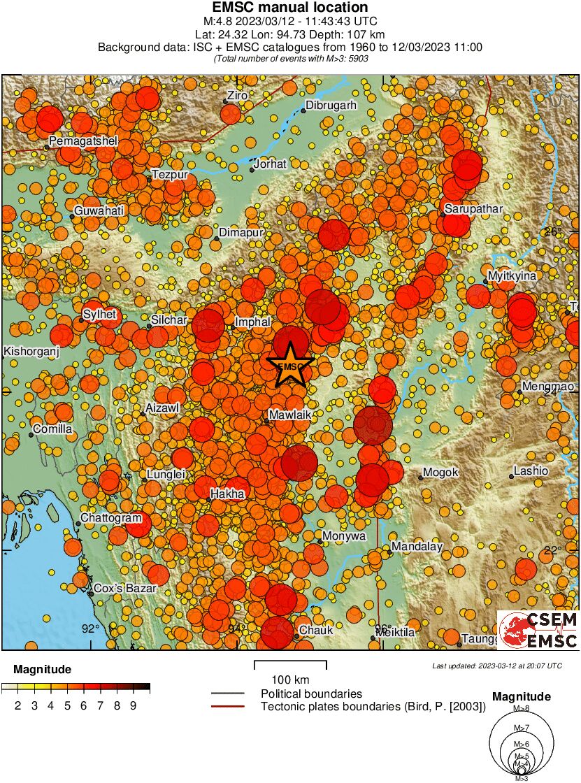 regional magnitude historical seismicity
