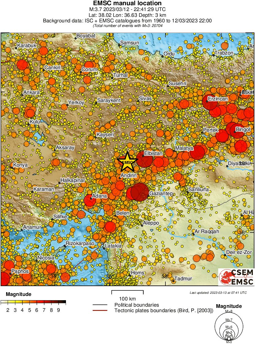 regional magnitude historical seismicity