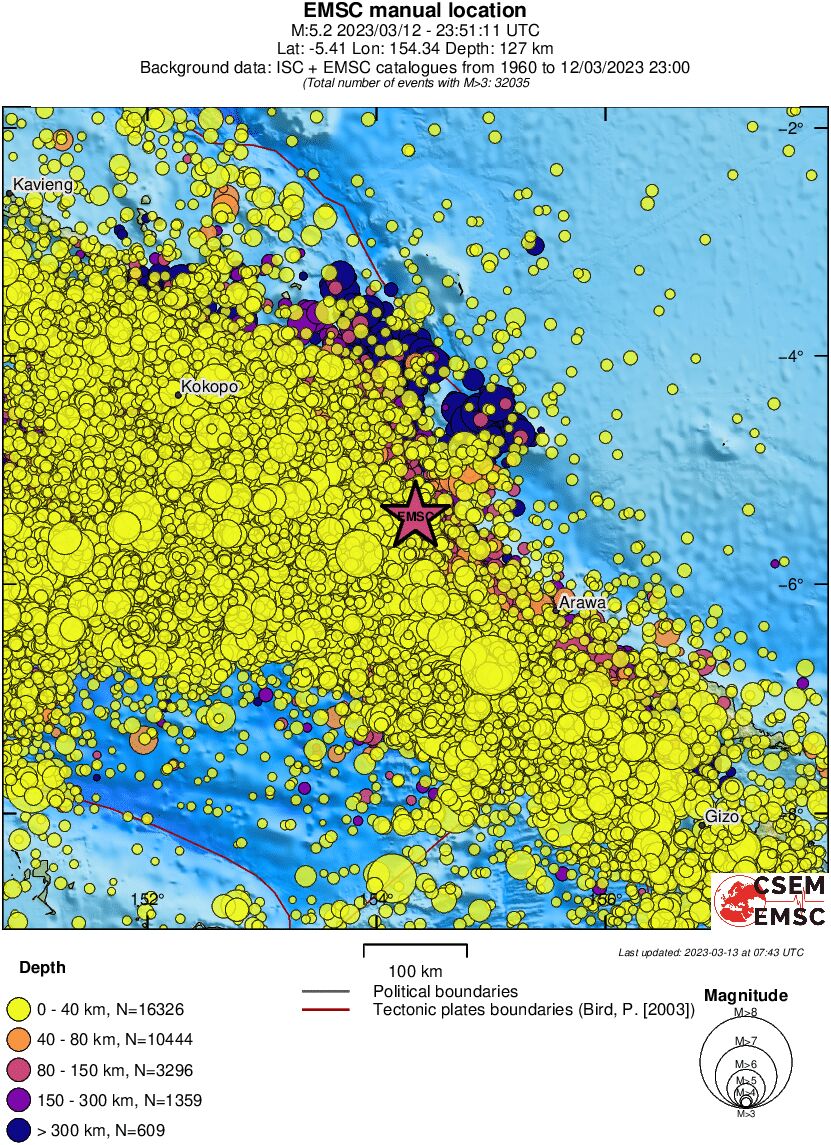regional historical seismicity