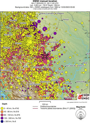 regional historical seismicity