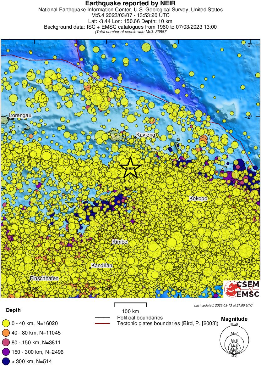 regional historical seismicity