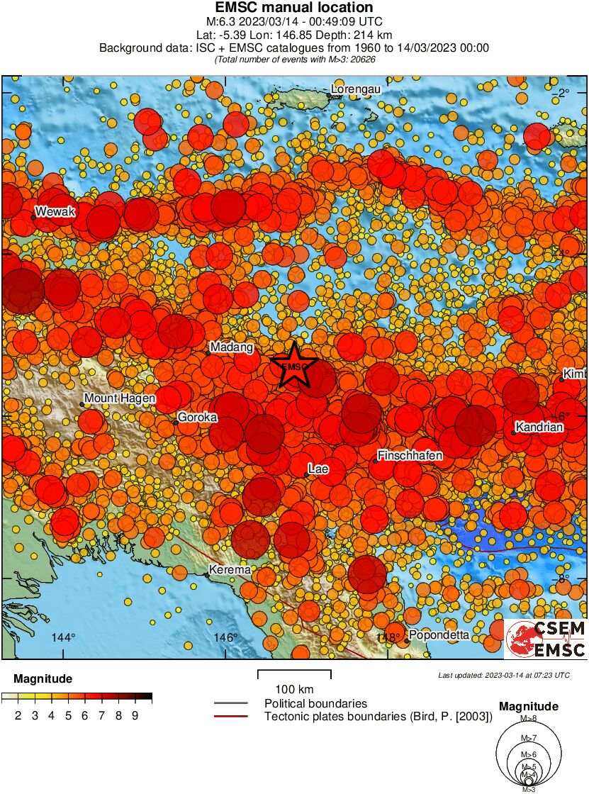 regional magnitude historical seismicity