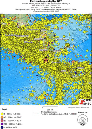wide historical seismicity