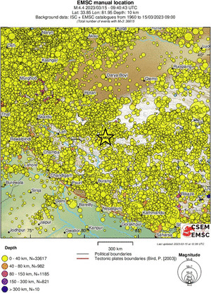 wide historical seismicity