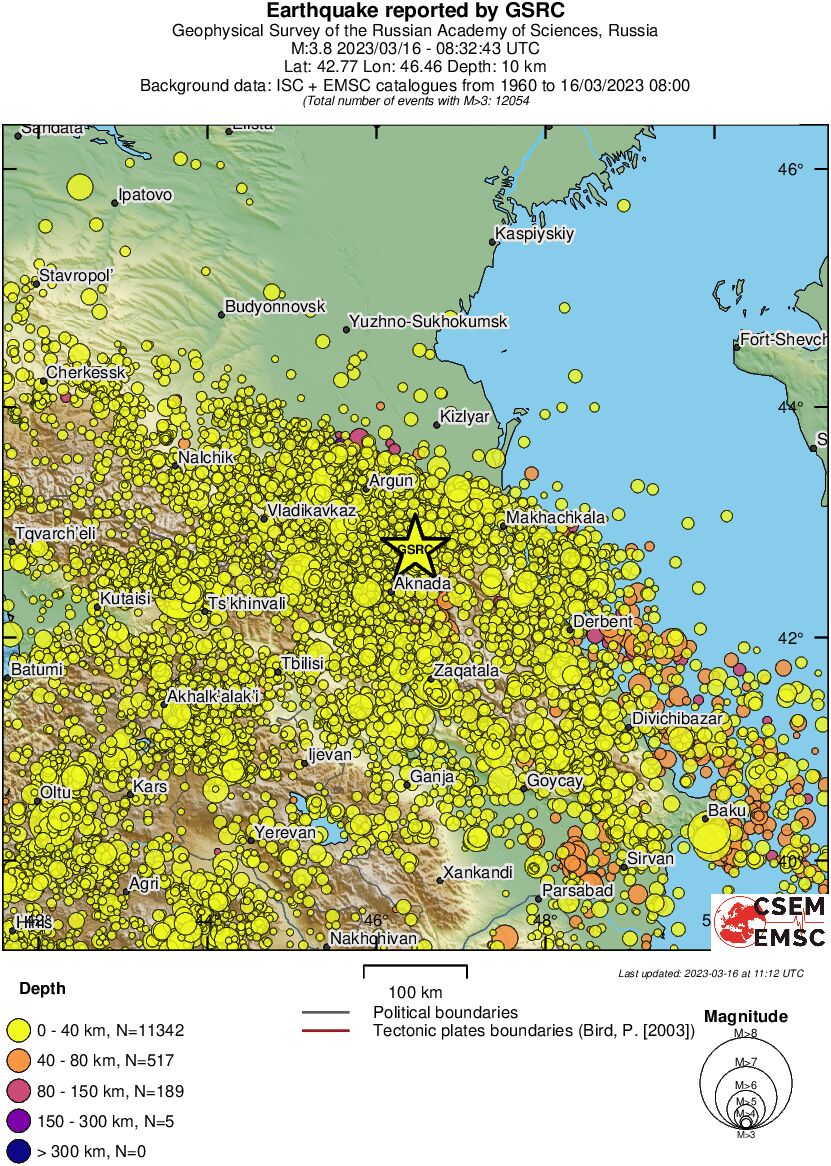 regional historical seismicity