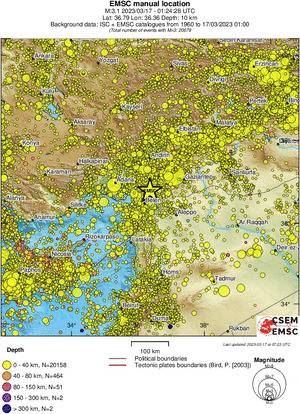 regional historical seismicity