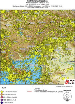 regional historical seismicity