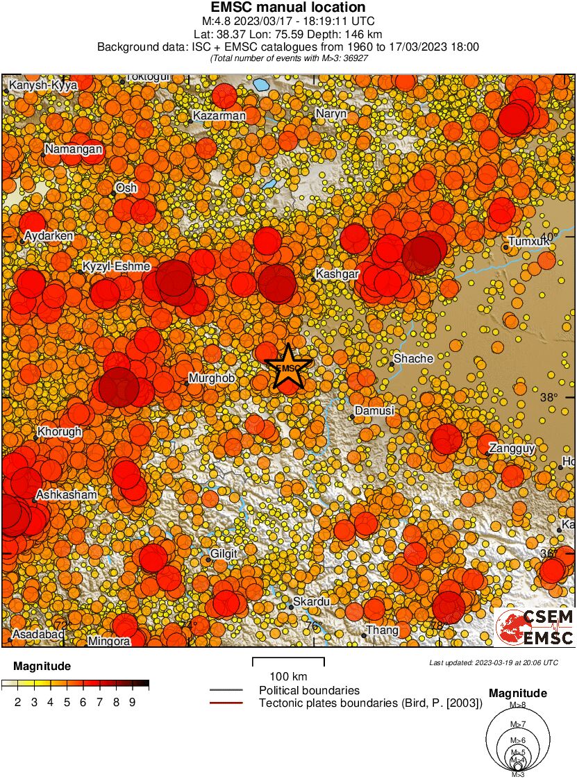 regional magnitude historical seismicity