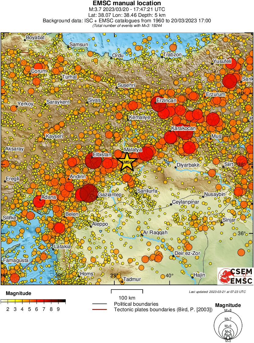 regional magnitude historical seismicity