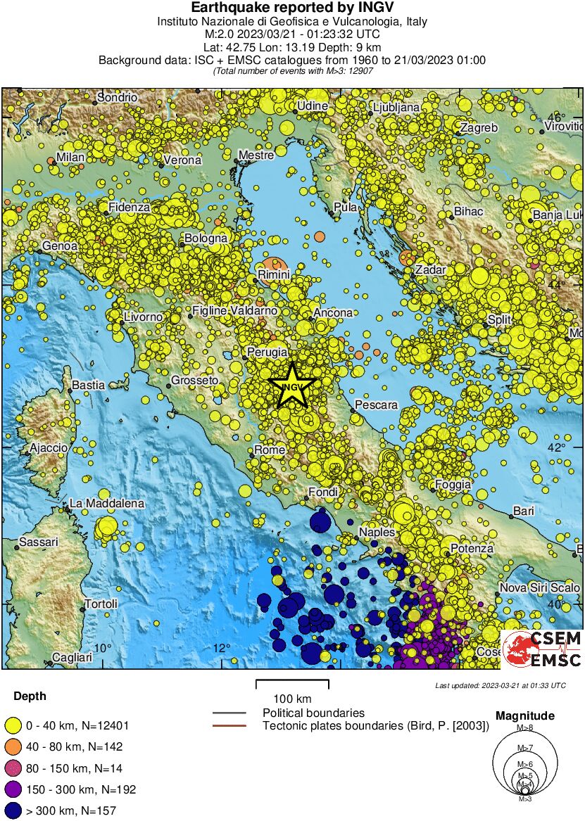 regional historical seismicity