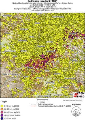 regional historical seismicity