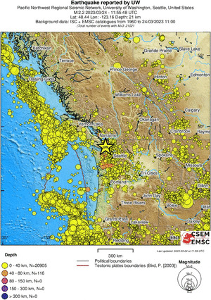 wide historical seismicity